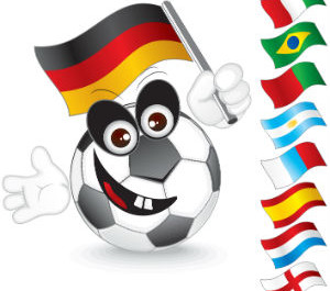 Soccer Ball With Many Flags