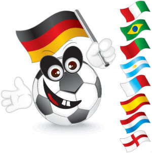 Soccer Ball With Many Flags